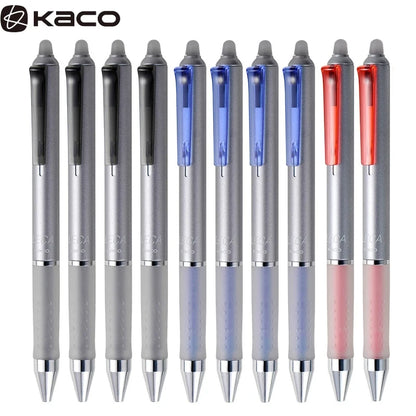Kaco Einziehbarer, radierbarer Gelstift, 0,5 mm, sanftes Schreiben, 300 m Länge, robuste Duraball-Mine, ideal für Büro und Schule