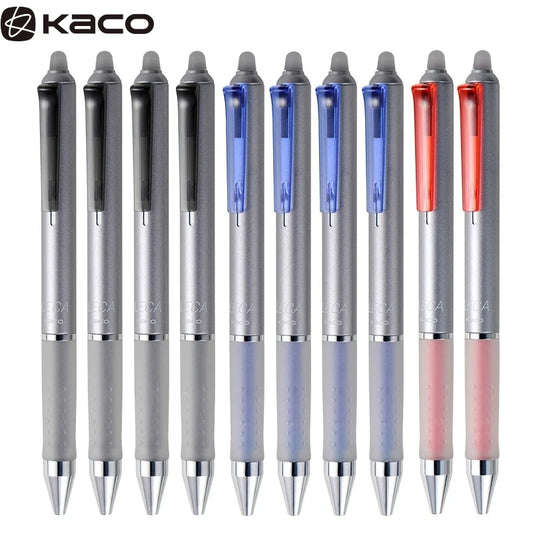 Kaco Einziehbarer, radierbarer Gelstift, 0,5 mm, sanftes Schreiben, 300 m Länge, robuste Duraball-Mine, ideal für Büro und Schule