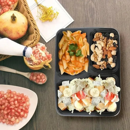 10er Set Einweg-Lebensmittelboxen 🍱 – Mit Deckel, mikrowellengeeignet, stapelbar & robust für Küche & Vorrat