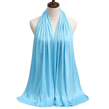 Damen Hijab Schal 🧕 – Weicher Modal Baumwolljersey Kopftuch, Einfarbig & Elegant