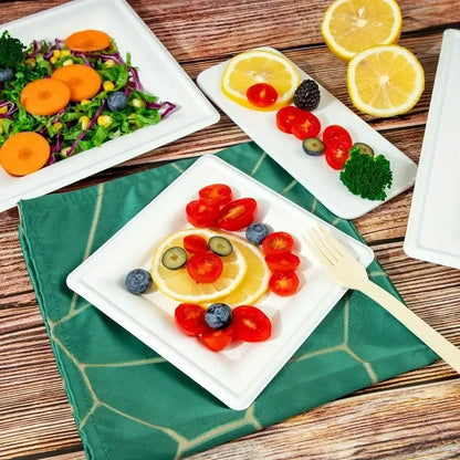 Quadratische Einwegteller 🍽️ – Ideal für Haushalt, Küche, Restaurant, Desserts, Obstsalat, Partys & PicknickGeschirr