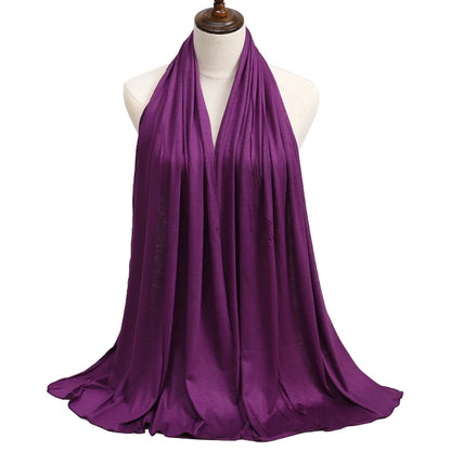 Damen Hijab Schal 🧕 – Weicher Modal Baumwolljersey Kopftuch, Einfarbig & Elegant