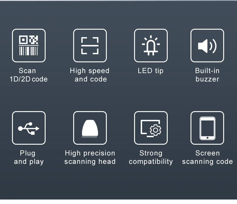 Kabelloser 2D/1D Barcode-Scanner 📡 – Bluetooth & USB QR-Code Handscanner für POS, Lager & Handel
