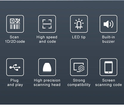 Kabelloser 2D/1D Barcode-Scanner 📡 – Bluetooth & USB QR-Code Handscanner für POS, Lager & Handel