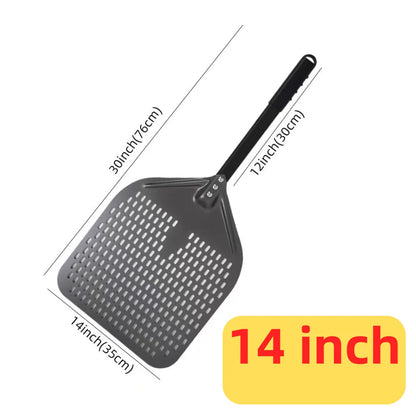 Aluminium Pizzaschieber 🍕 – 6”–14” Brotschieber & Pizzaofen-Wendeschaufel, Hart Eloxiertes Backwerkzeug für Küche & Pizzabackofen