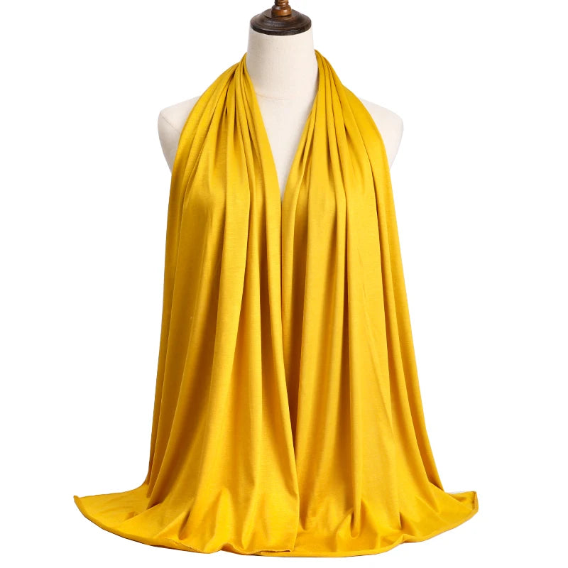 Damen Hijab Schal 🧕 – Weicher Modal Baumwolljersey Kopftuch, Einfarbig & Elegant