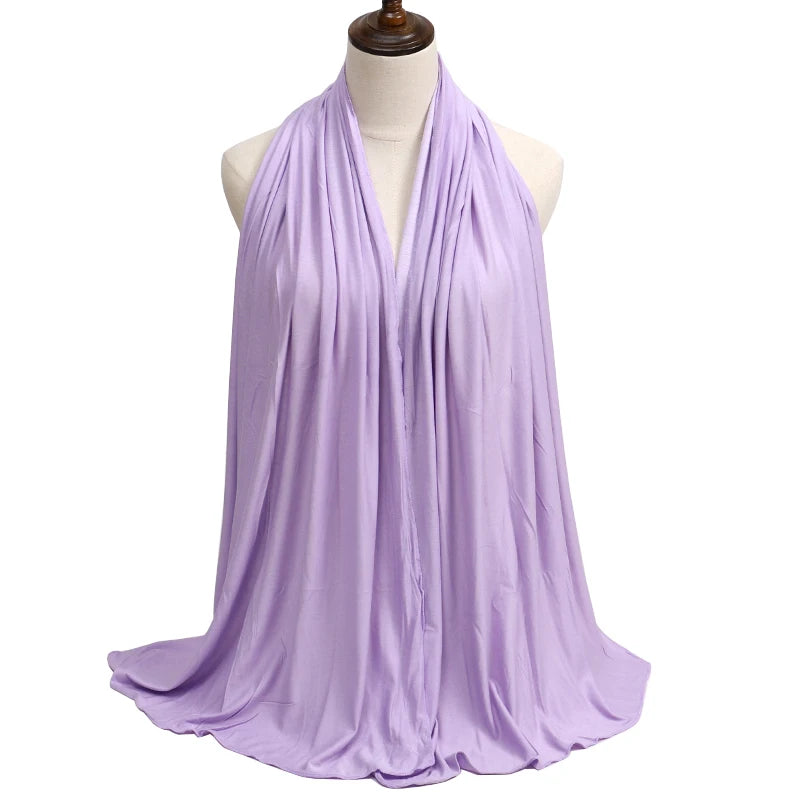 Damen Hijab Schal 🧕 – Weicher Modal Baumwolljersey Kopftuch, Einfarbig & Elegant