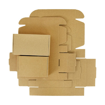 5 Stück Kraftpapier-Geschenkboxen, Verpackungsboxen in verschiedenen Größen, Hochzeitsfeier, kleine Geschenke, handgemachte Seife, Schokolade, Süßigkeiten, Kekse, Event-Geschenkbox
