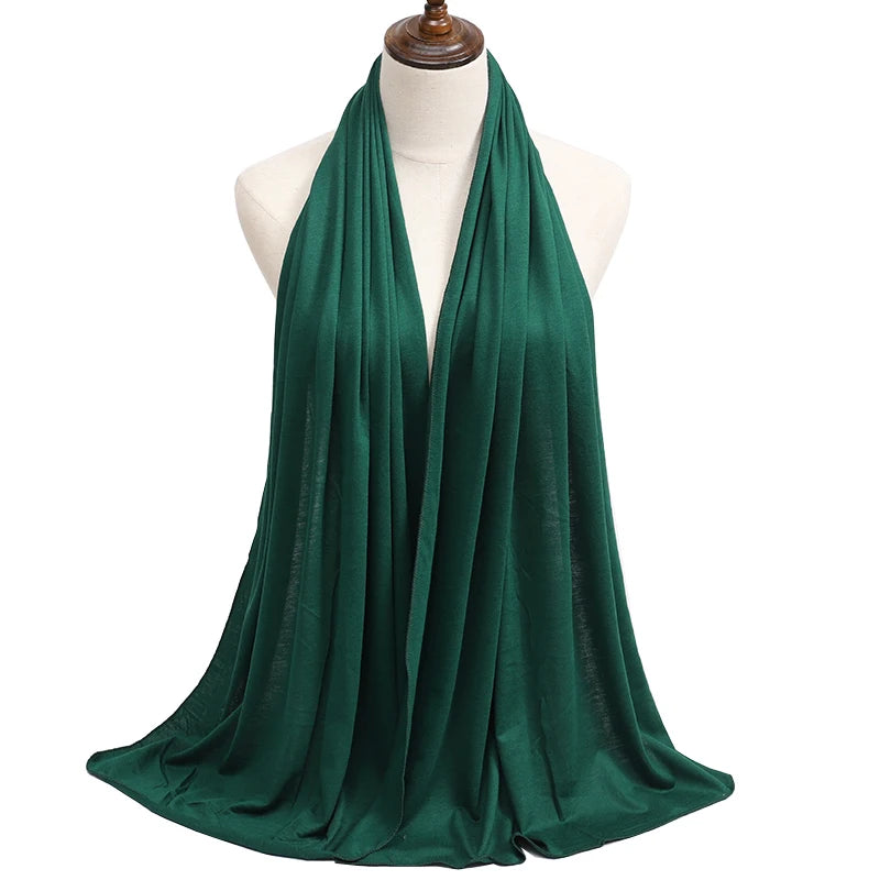 Damen Hijab Schal 🧕 – Weicher Modal Baumwolljersey Kopftuch, Einfarbig & Elegant