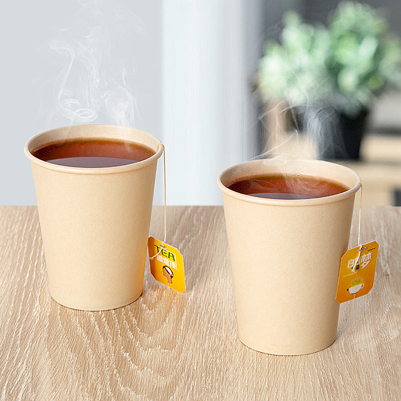 100 Stück Einweg-Pappbecher, 250 ml, 8 oz  einfarbig, für Kaffee und Milch, geeignet für Heißgetränke, Partyzubehör