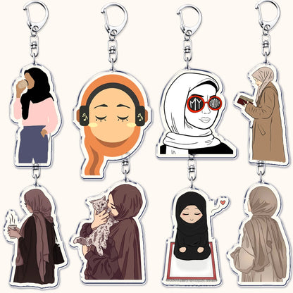 Islamische Schlüsselanhänger für Damen 🌙 – Modische Accessoires für Taschen, Hijab, Ramadan & Eid Geschenk