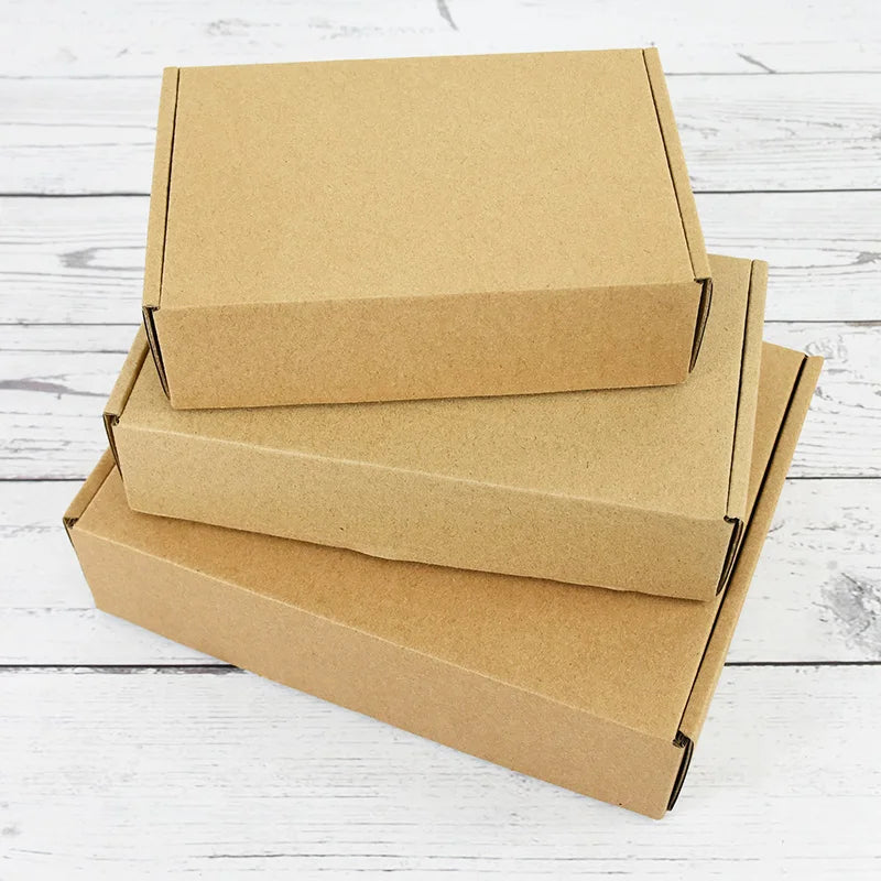 5 Stück Kraftpapier-Geschenkboxen, Verpackungsboxen in verschiedenen Größen, Hochzeitsfeier, kleine Geschenke, handgemachte Seife, Schokolade, Süßigkeiten, Kekse, Event-Geschenkbox