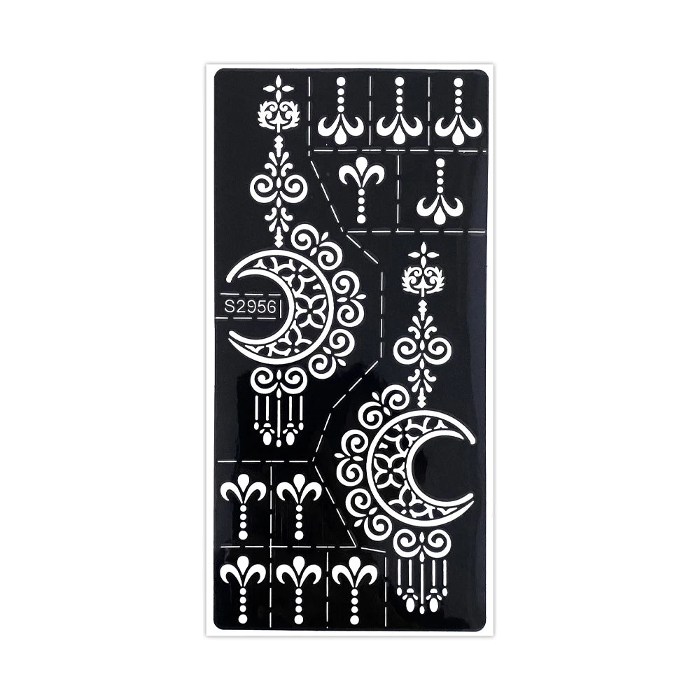 Henna Schablonen Set 🌙 – Wiederverwendbare Tattoo Vorlagen für Hände & Finger, ideal für Festivals & Body Art