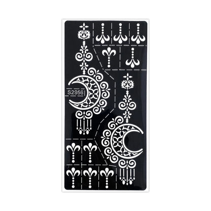 Henna Schablonen Set 🌙 – Wiederverwendbare Tattoo Vorlagen für Hände & Finger, ideal für Festivals & Body Art