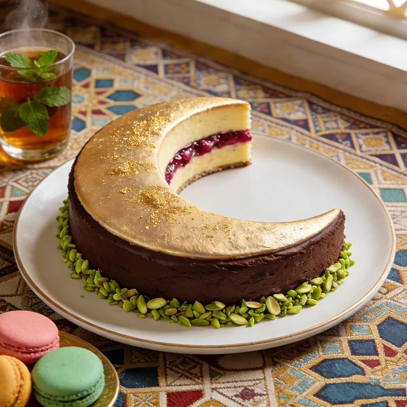1/2 Stück Silikon-Kuchenform „Eid Mubarak“, mondförmig, Dessert-Mousse-Form, Ramadan-Dekoration für islamische muslimische Partys, DIY-Backwerkzeuge