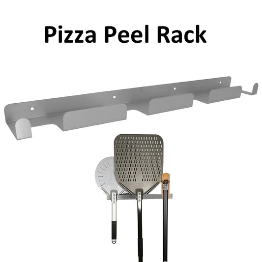 Pizzaschieber Wandhalterung aus Edelstahl 🍕 – Robuste, gebürstete Halterung für Küche & Pizzabackofen