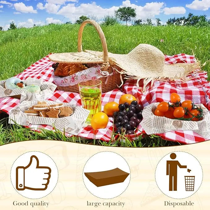 Einweg-Papier-Lebensmittelbehälter 🍟 – Stabile, langlebige Papierschalen für Pommes, Burger, Partys & Picknick