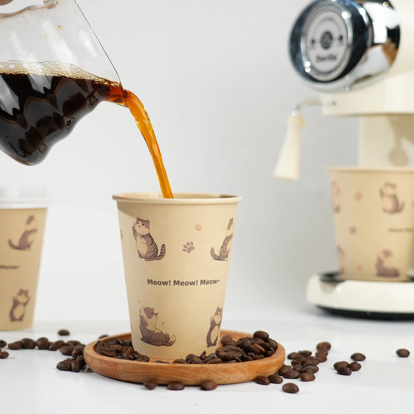 8–16oz Einweg-Kaffeebecher ☕ – Doppelwandige Kraftpapier-Becher mit Deckel für Heiß- & Kaltgetränke To-Go
