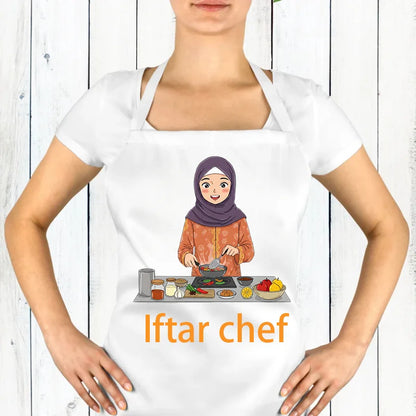 2026 Iftar Kochschürze Küchenzubehör Ramadan Schürze Geschenk für Köchin Mama Backen Eid Al-Adha Hajj Ramadan Kareem Iftar Artikel