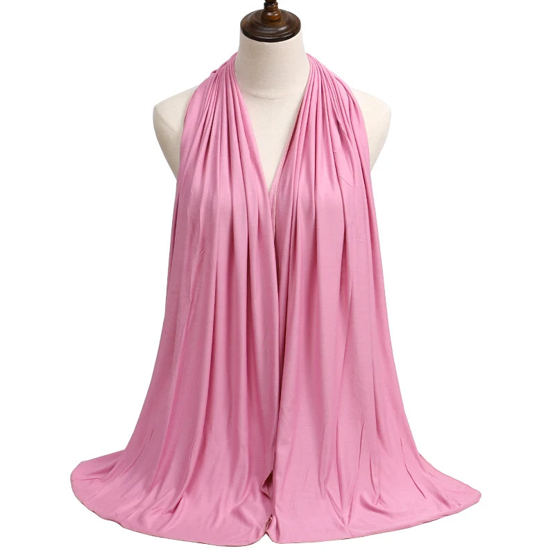 Damen Hijab Schal 🧕 – Weicher Modal Baumwolljersey Kopftuch, Einfarbig & Elegant