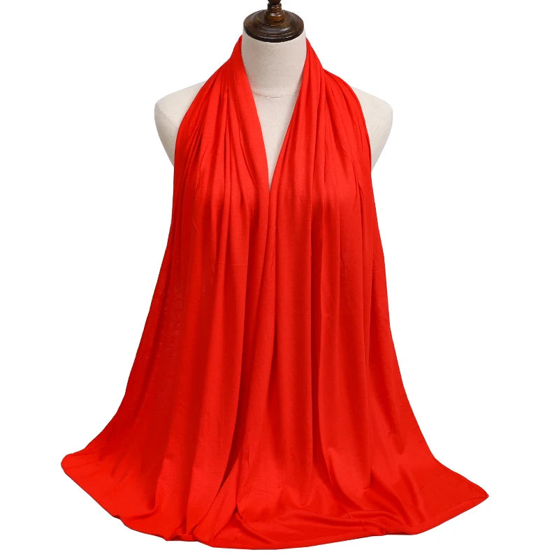 Damen Hijab Schal 🧕 – Weicher Modal Baumwolljersey Kopftuch, Einfarbig & Elegant