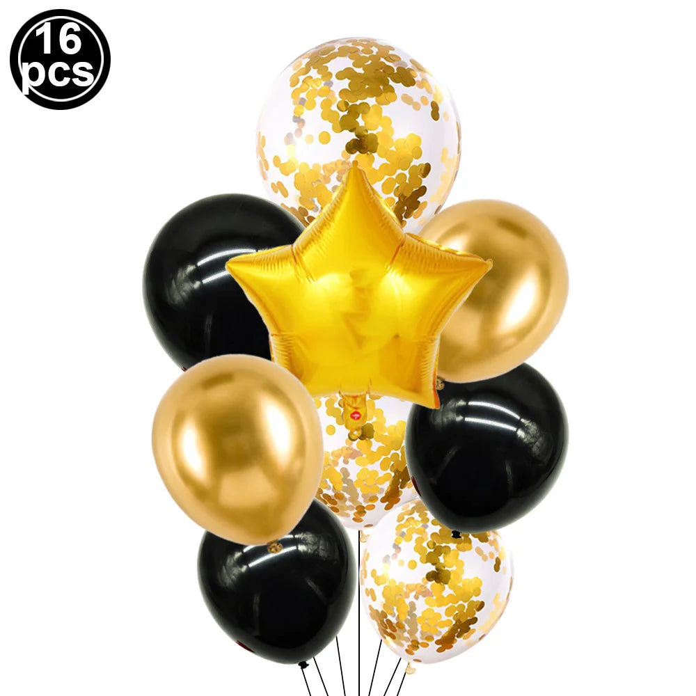 Eid Mubarak Ballonbanner 🎈 – Mond & Stern Ballons mit islamischer Architektur für Ramadan & Eid Dekoration