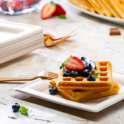 Quadratische Einwegteller 🍽️ – Ideal für Haushalt, Küche, Restaurant, Desserts, Obstsalat, Partys & PicknickGeschirr