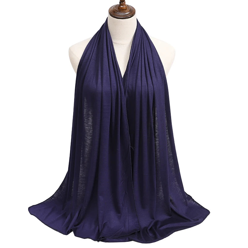 Damen Hijab Schal 🧕 – Weicher Modal Baumwolljersey Kopftuch, Einfarbig & Elegant