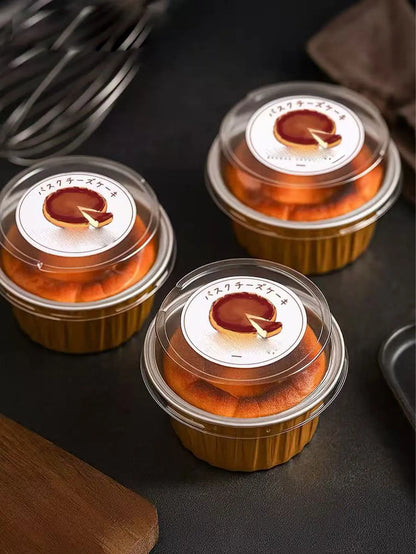 2"Zoll Mini Backform mit Deckel 🍮 – Aluminium Käsekuchen- & Puddingform, hitzebeständig & ideal für Dessert