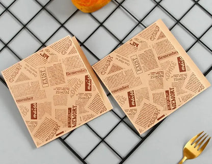 100er Pack Kraftpapiertüten 🥪 – 15x15 cm, offen, ideal für Donuts, Sandwiches, Brot & Bäckerei