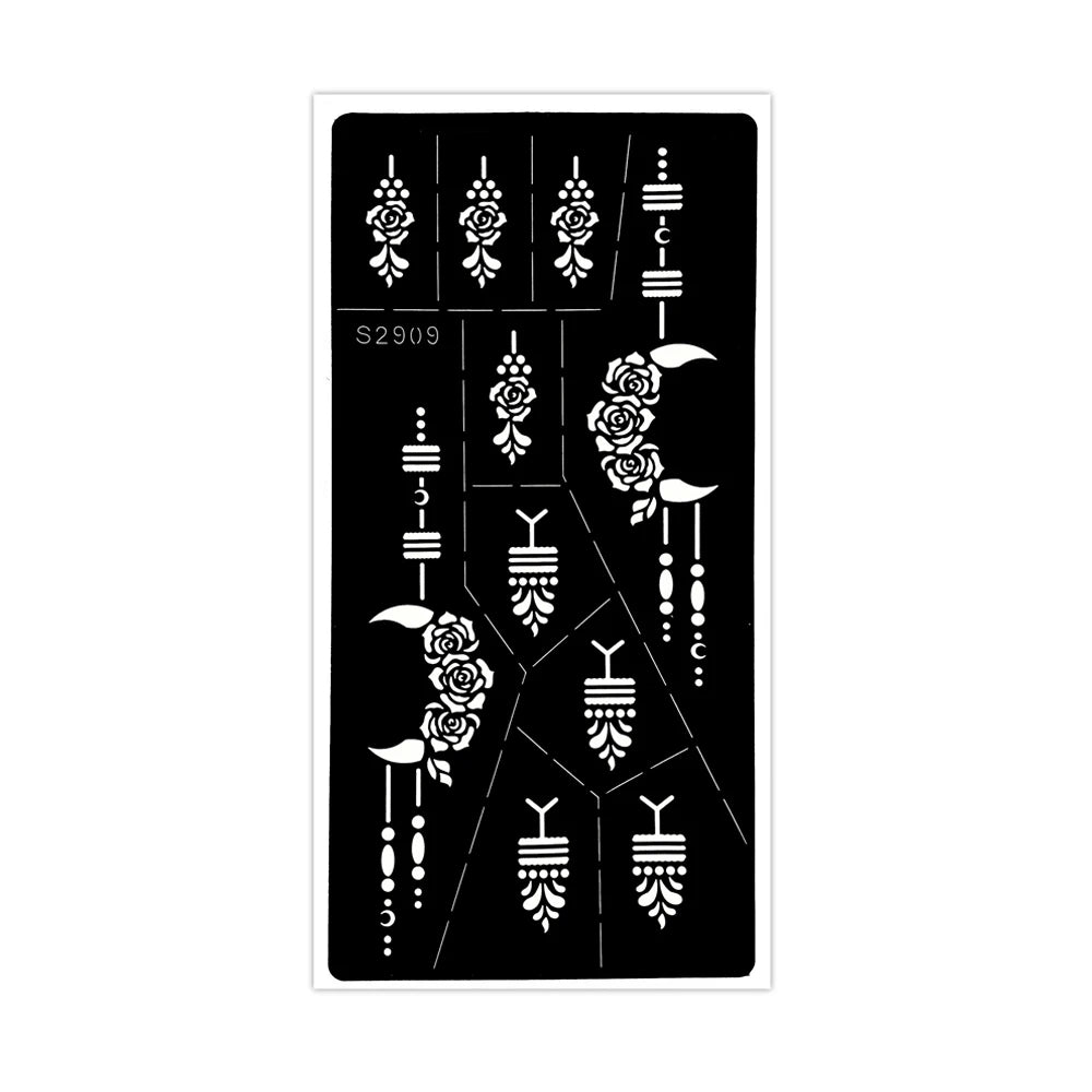 Henna Schablonen Set 🌙 – Wiederverwendbare Tattoo Vorlagen für Hände & Finger, ideal für Festivals & Body Art