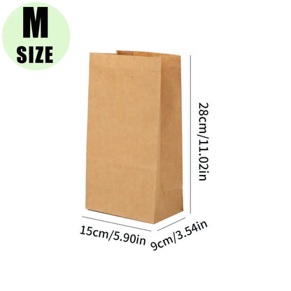 Kraft-Papiertüten mit Griffen, recycelbare Takeaway-Brot- und Kraftüte, braune Papier-Geschenktüte für kleine Unternehmen, Geburtstag, Hochzeit, Party