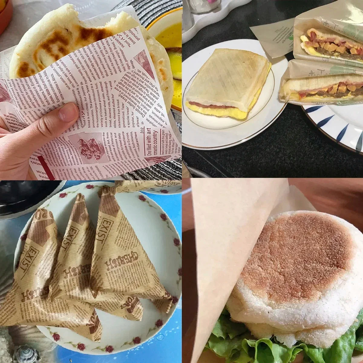 100er Pack Kraftpapiertüten 🥪 – 15x15 cm, offen, ideal für Donuts, Sandwiches, Brot & Bäckerei