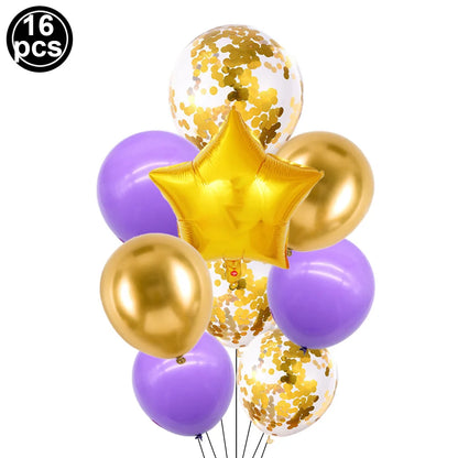 Eid Mubarak Ballonbanner 🎈 – Mond & Stern Ballons mit islamischer Architektur für Ramadan & Eid Dekoration