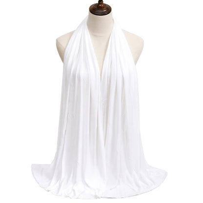 Damen Hijab Schal 🧕 – Weicher Modal Baumwolljersey Kopftuch, Einfarbig & Elegant