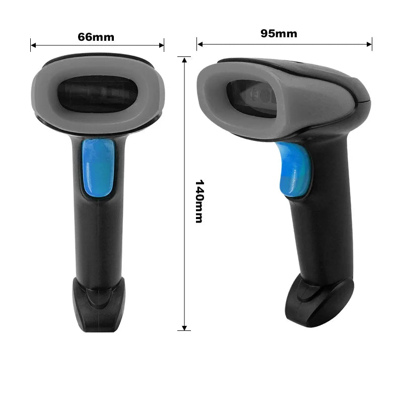 Kabelloser 2D/1D Barcode-Scanner 📡 – Bluetooth & USB QR-Code Handscanner für POS, Lager & Handel
