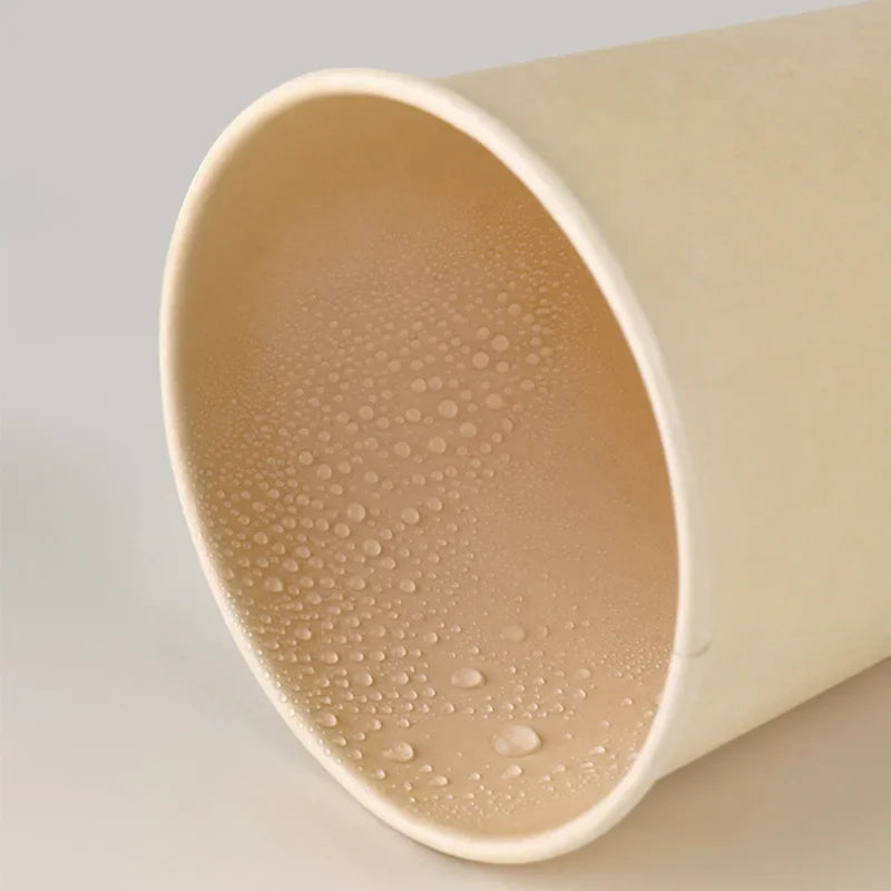 100 Stück Einweg-Pappbecher, 250 ml, 8 oz  einfarbig, für Kaffee und Milch, geeignet für Heißgetränke, Partyzubehör