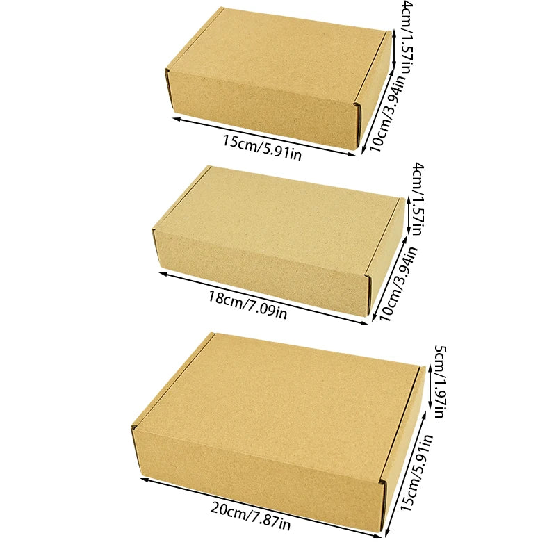 5 Stück Kraftpapier-Geschenkboxen, Verpackungsboxen in verschiedenen Größen, Hochzeitsfeier, kleine Geschenke, handgemachte Seife, Schokolade, Süßigkeiten, Kekse, Event-Geschenkbox