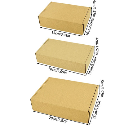 5 Stück Kraftpapier-Geschenkboxen, Verpackungsboxen in verschiedenen Größen, Hochzeitsfeier, kleine Geschenke, handgemachte Seife, Schokolade, Süßigkeiten, Kekse, Event-Geschenkbox