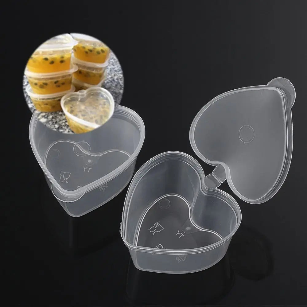 25 Stück Einweg-Saucenbecher 🍱 – 25/45 ml Kunststoffbehälter mit Klappdeckel für Take-Away & Dips