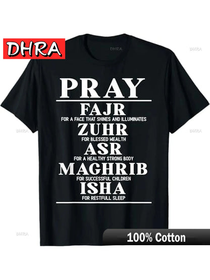 Muslimisches islamisches T-Shirt aus 100 % Baumwolle, weich und atmungsaktiv, ideal für das Ramadan-Gebet. Lässiges Damen-Top, Baumwoll-T-Shirt, Skater-T-Shirt, Streetwear.