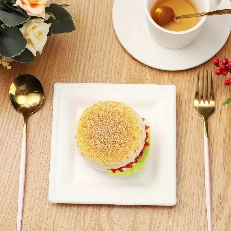 Quadratische Einwegteller 🍽️ – Ideal für Haushalt, Küche, Restaurant, Desserts, Obstsalat, Partys & PicknickGeschirr