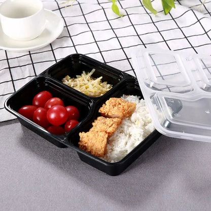 10er Set Einweg-Lebensmittelboxen 🍱 – Mit Deckel, mikrowellengeeignet, stapelbar & robust für Küche & Vorrat