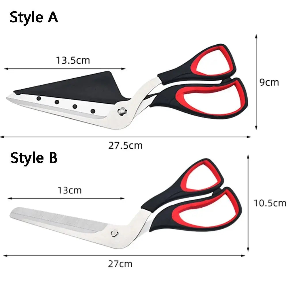 2-in-1 Pizzaschere 🍕 – Abnehmbare Küchenschere & Pizzaschneider mit ergonomischem Griff, Edelstahlklinge für BBQ & Lebensmittel