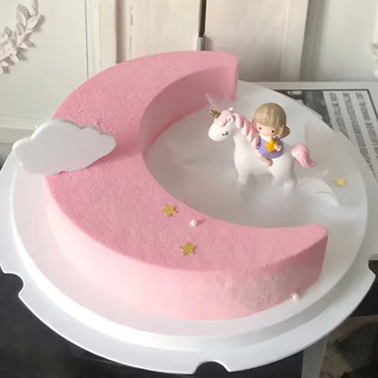 1/2 Stück Silikon-Kuchenform „Eid Mubarak“, mondförmig, Dessert-Mousse-Form, Ramadan-Dekoration für islamische muslimische Partys, DIY-Backwerkzeuge