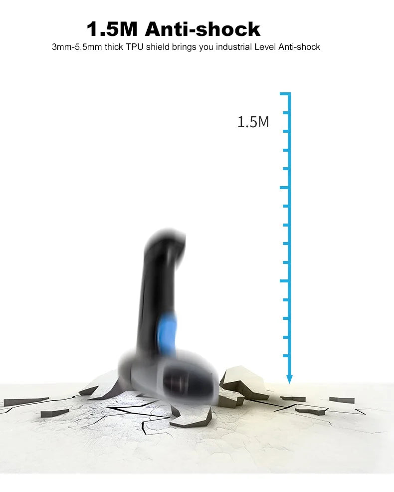 Kabelloser 2D/1D Barcode-Scanner 📡 – Bluetooth & USB QR-Code Handscanner für POS, Lager & Handel