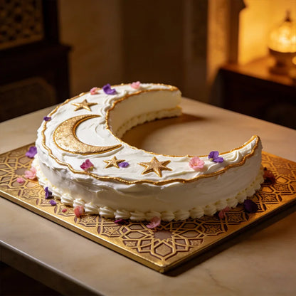 1/2 Stück Silikon-Kuchenform „Eid Mubarak“, mondförmig, Dessert-Mousse-Form, Ramadan-Dekoration für islamische muslimische Partys, DIY-Backwerkzeuge