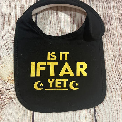 Beginnen Sie mit Bismillah Black Bib Ramadan Baby Bib Mubarak Kareem Happy Eid Al Adha Al-Fitr Muslim Islamic Iftar Baby Shower Gift