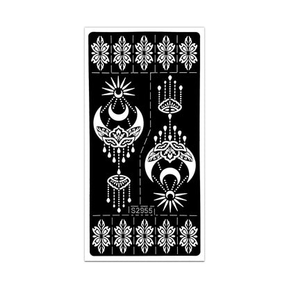 Henna Schablonen Set 🌙 – Wiederverwendbare Tattoo Vorlagen für Hände & Finger, ideal für Festivals & Body Art