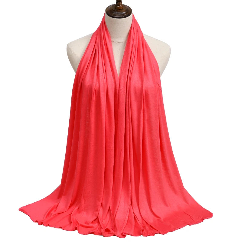 Damen Hijab Schal 🧕 – Weicher Modal Baumwolljersey Kopftuch, Einfarbig & Elegant